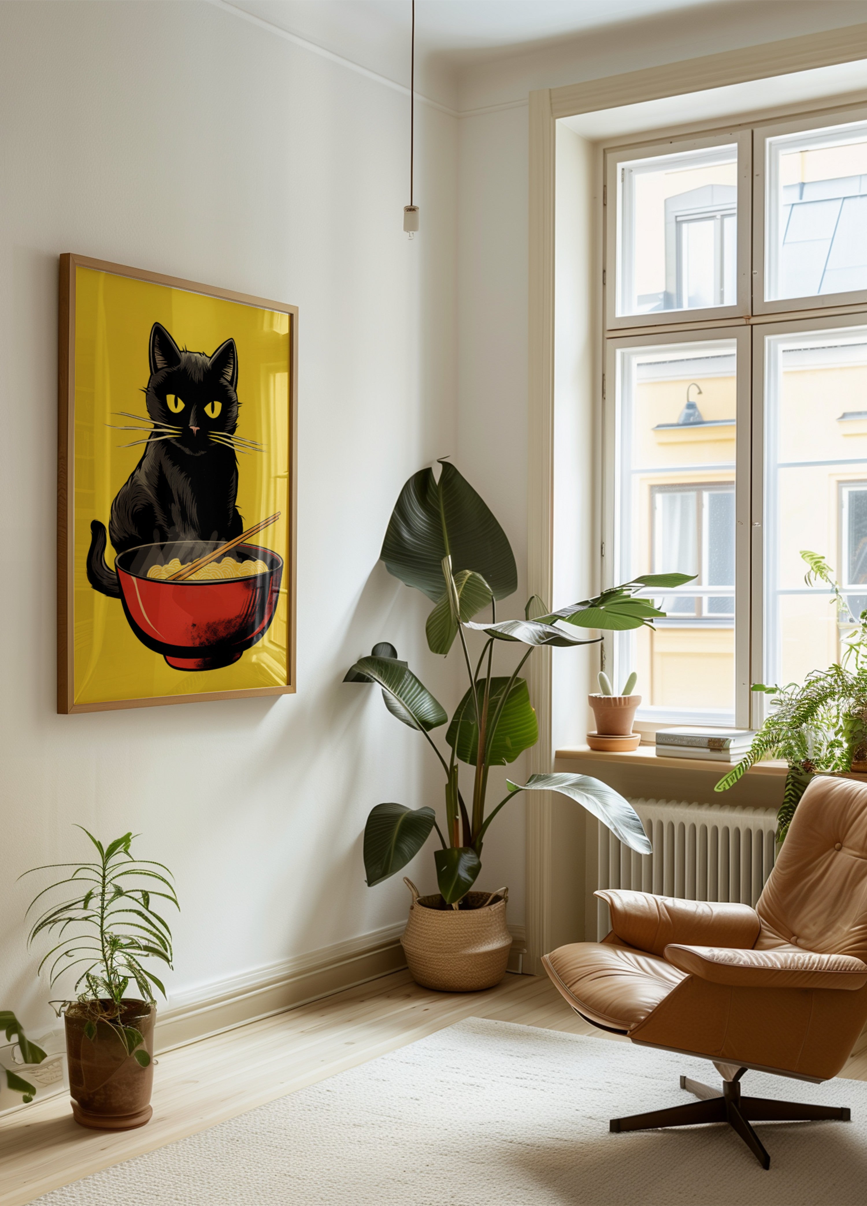 Schwarze Katze Ramenschale