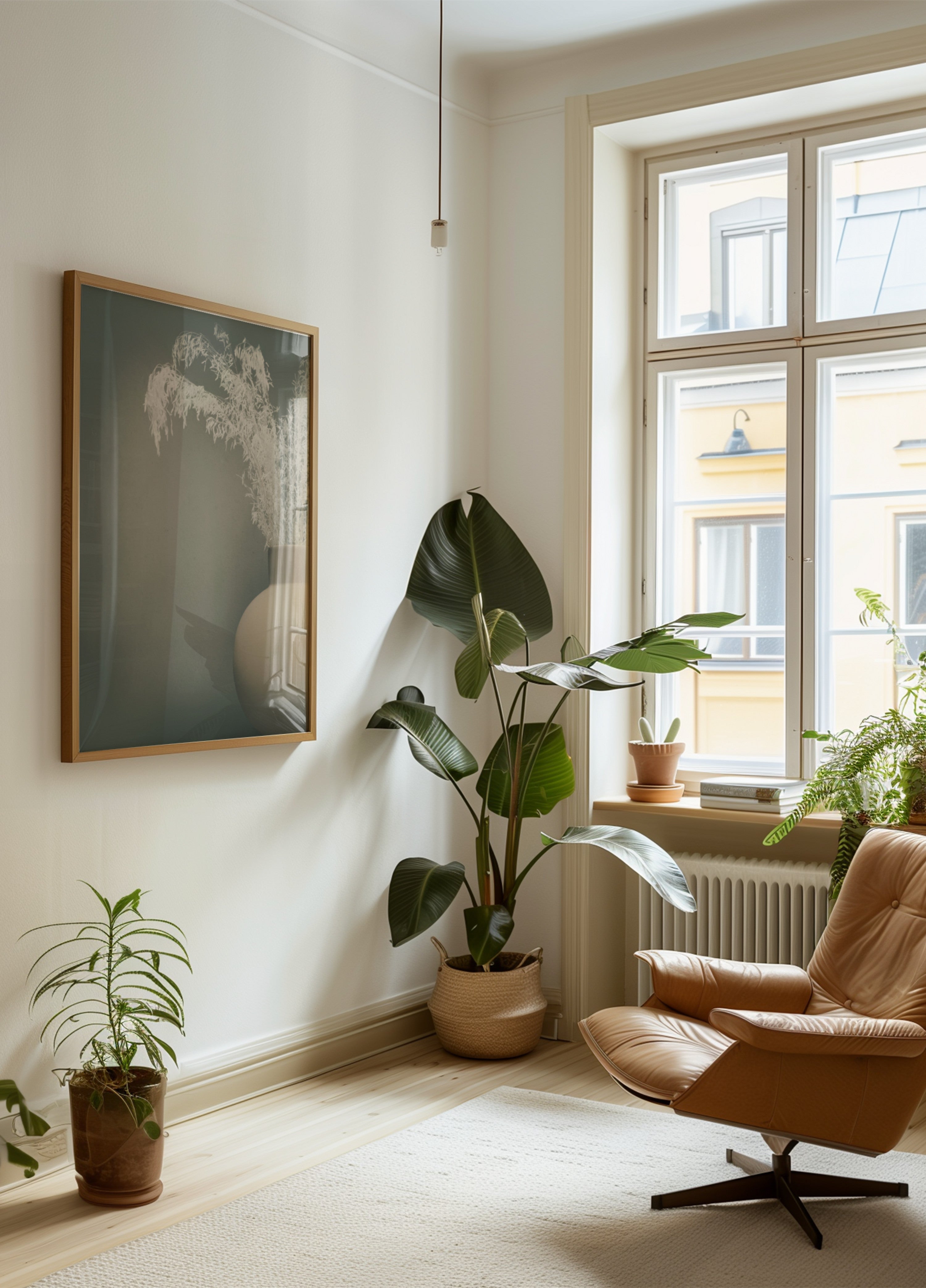 Ruhige getrocknete botanische Vase