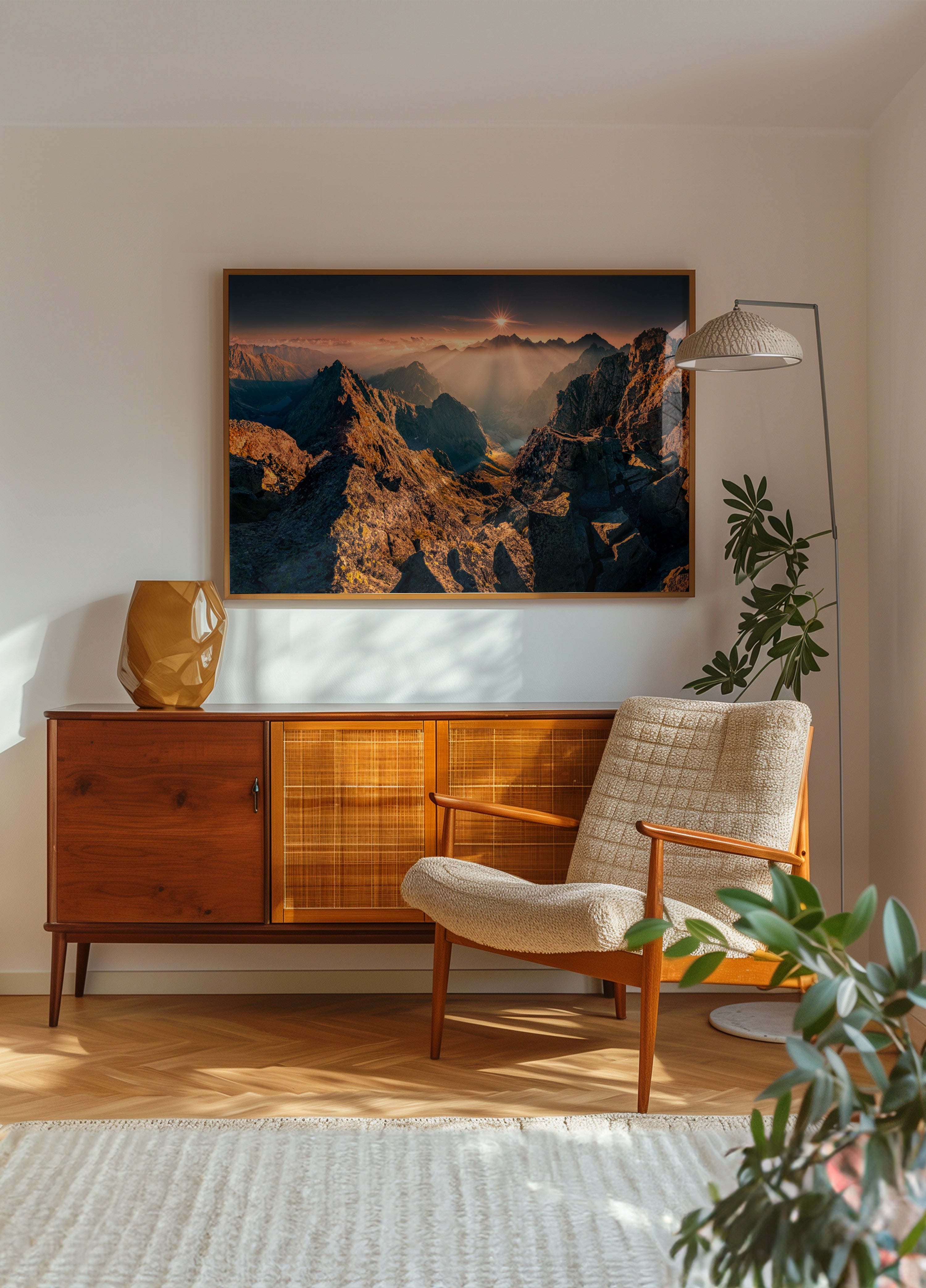 Goldene Berggipfel