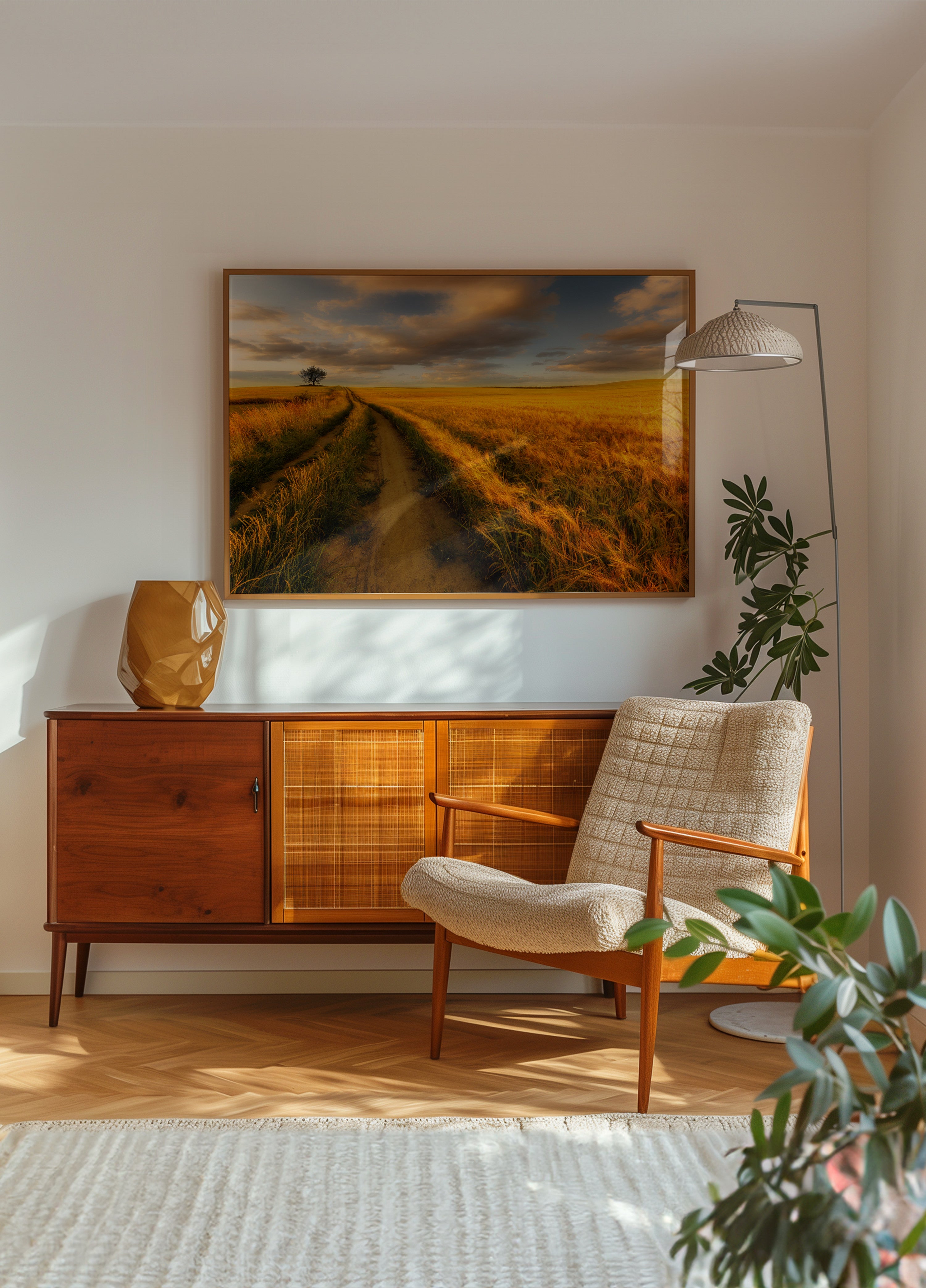 Goldener Weizenfeldpfad