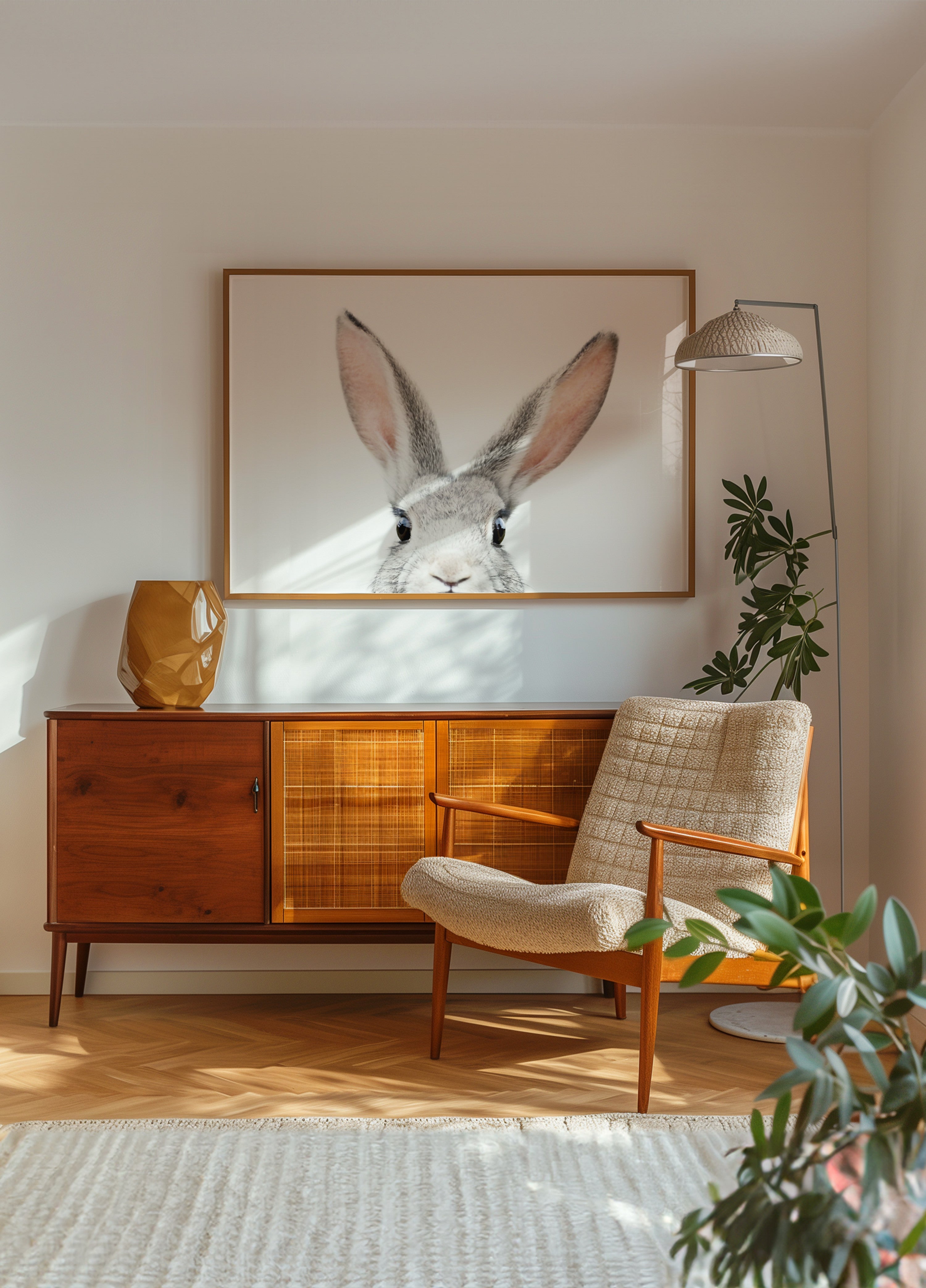 Spähender Hase