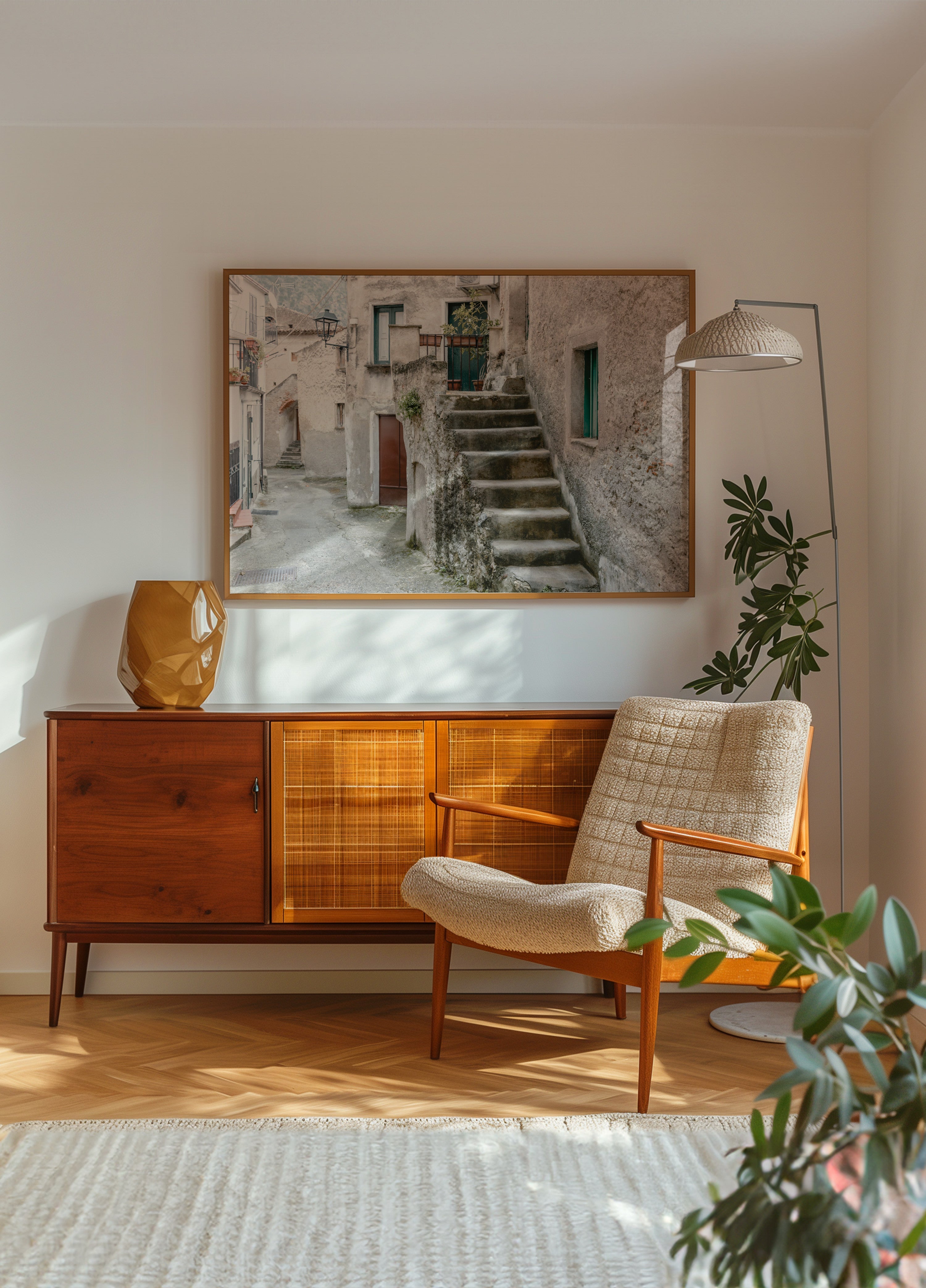Charmanter italienischer Dorfweg