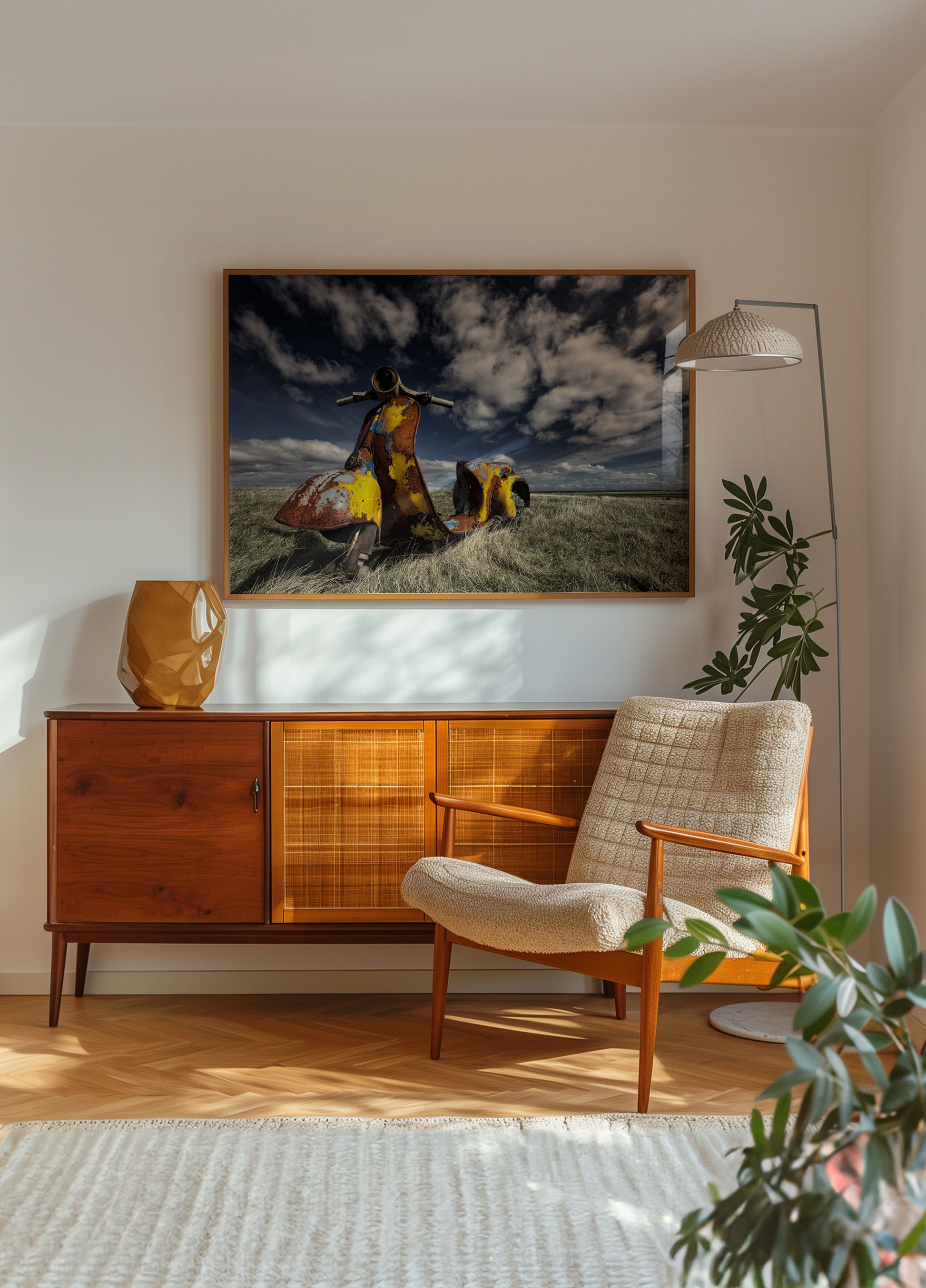 Verrostetes Vespa-Feld