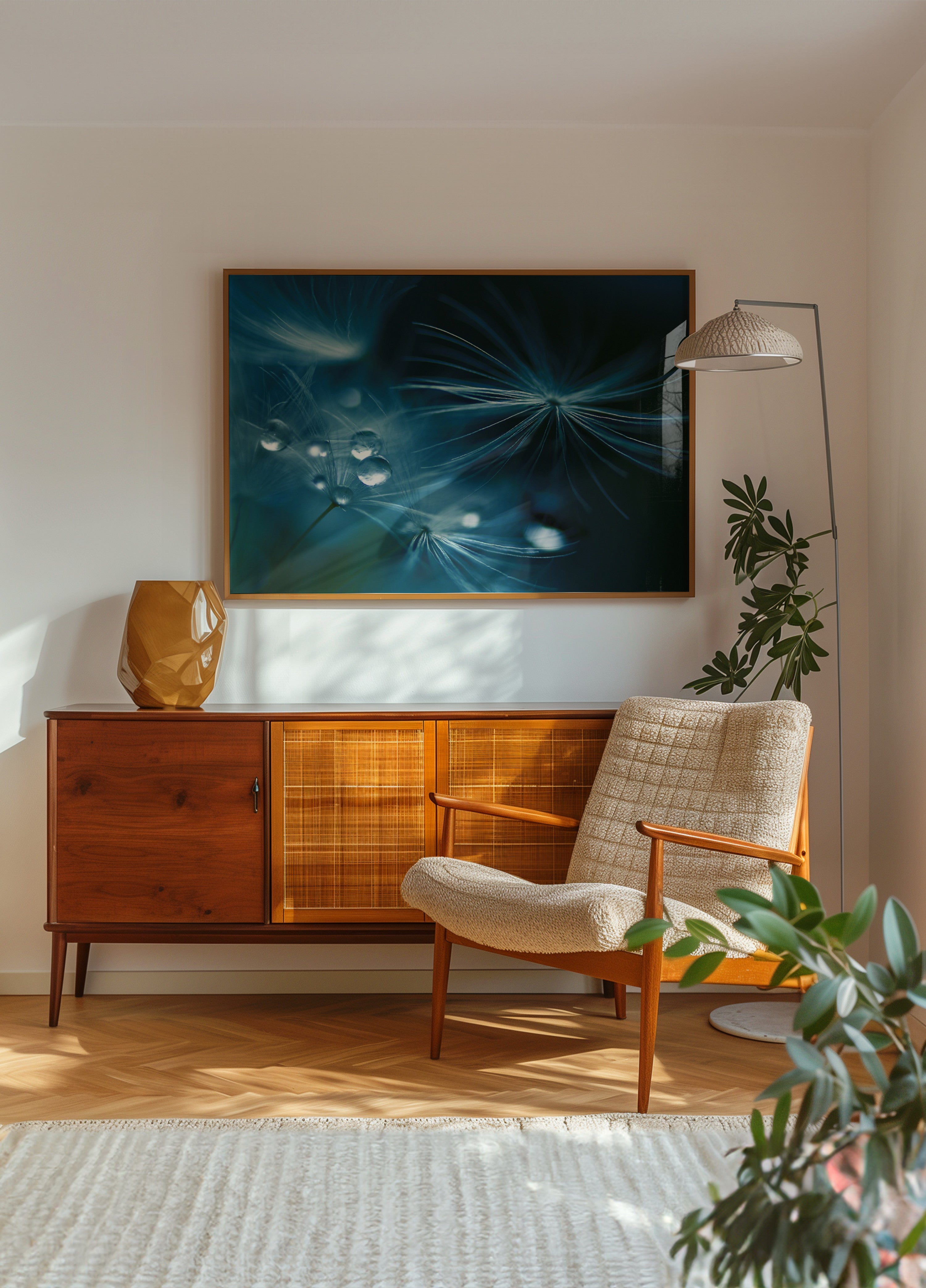 Glitzernde Löwenzahnsamen