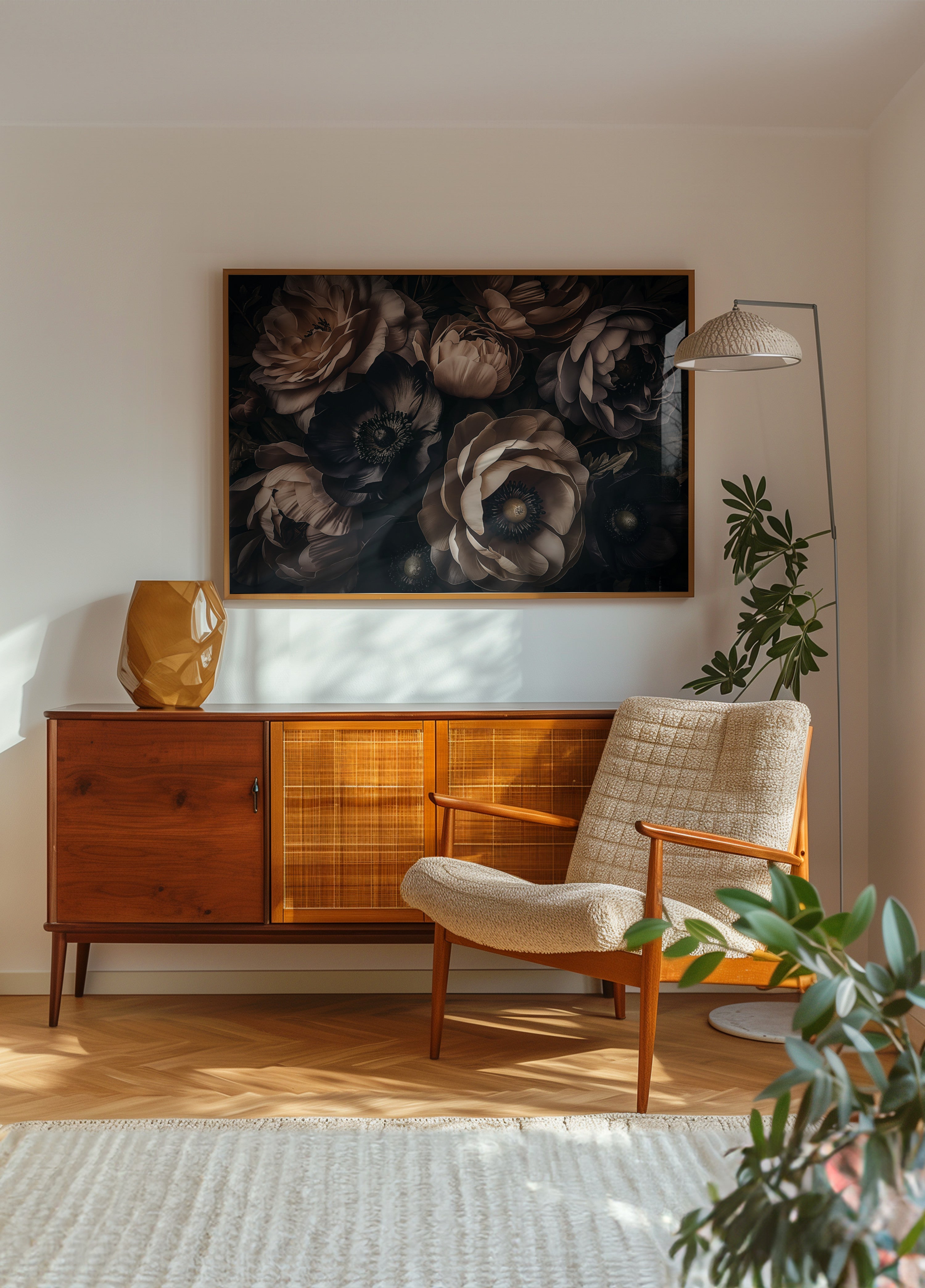 Elegante dunkle Blüten
