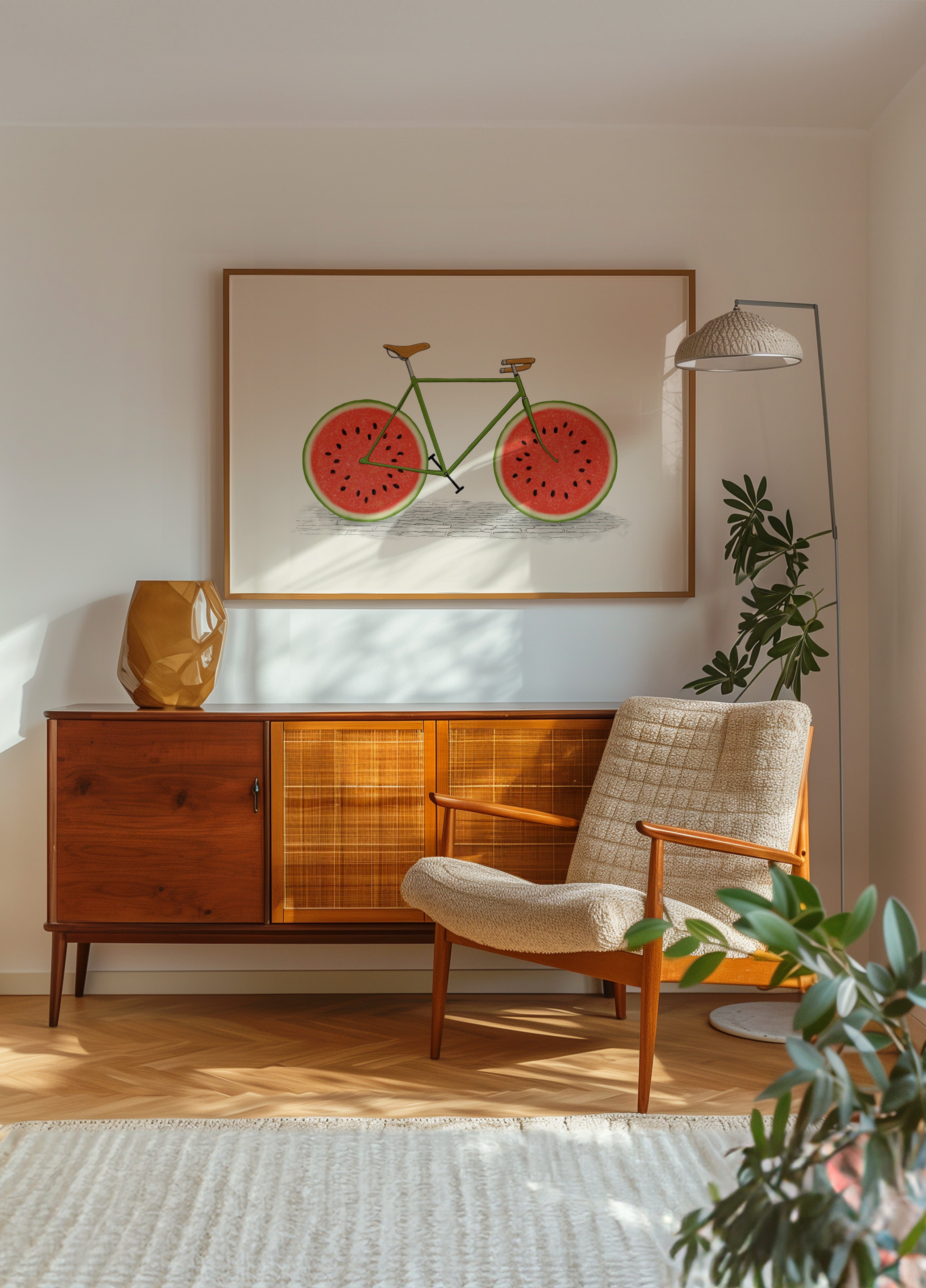 Wassermelonen-Fahrrad