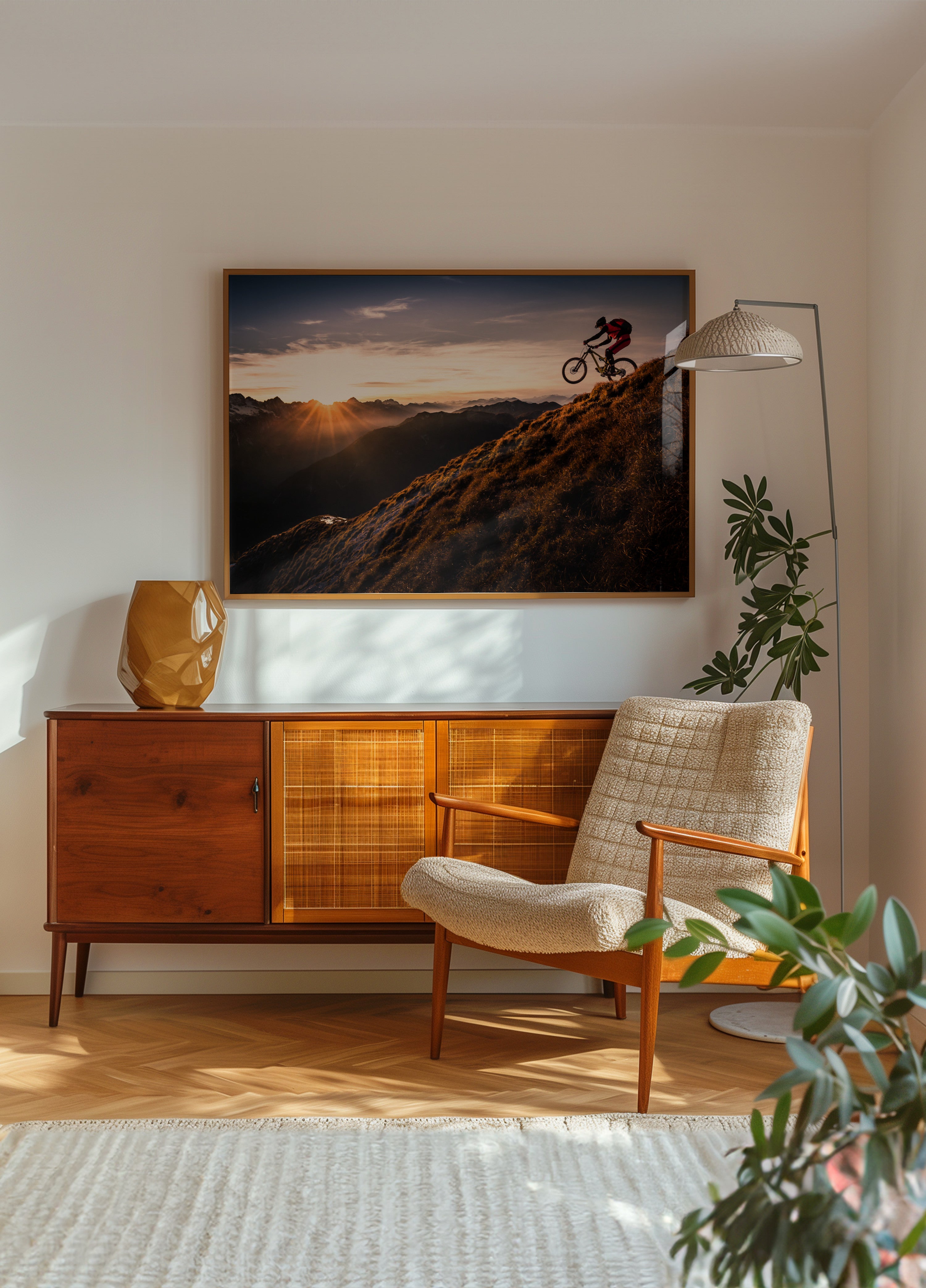 Mountainbike-Abenteuer bei Sonnenuntergang