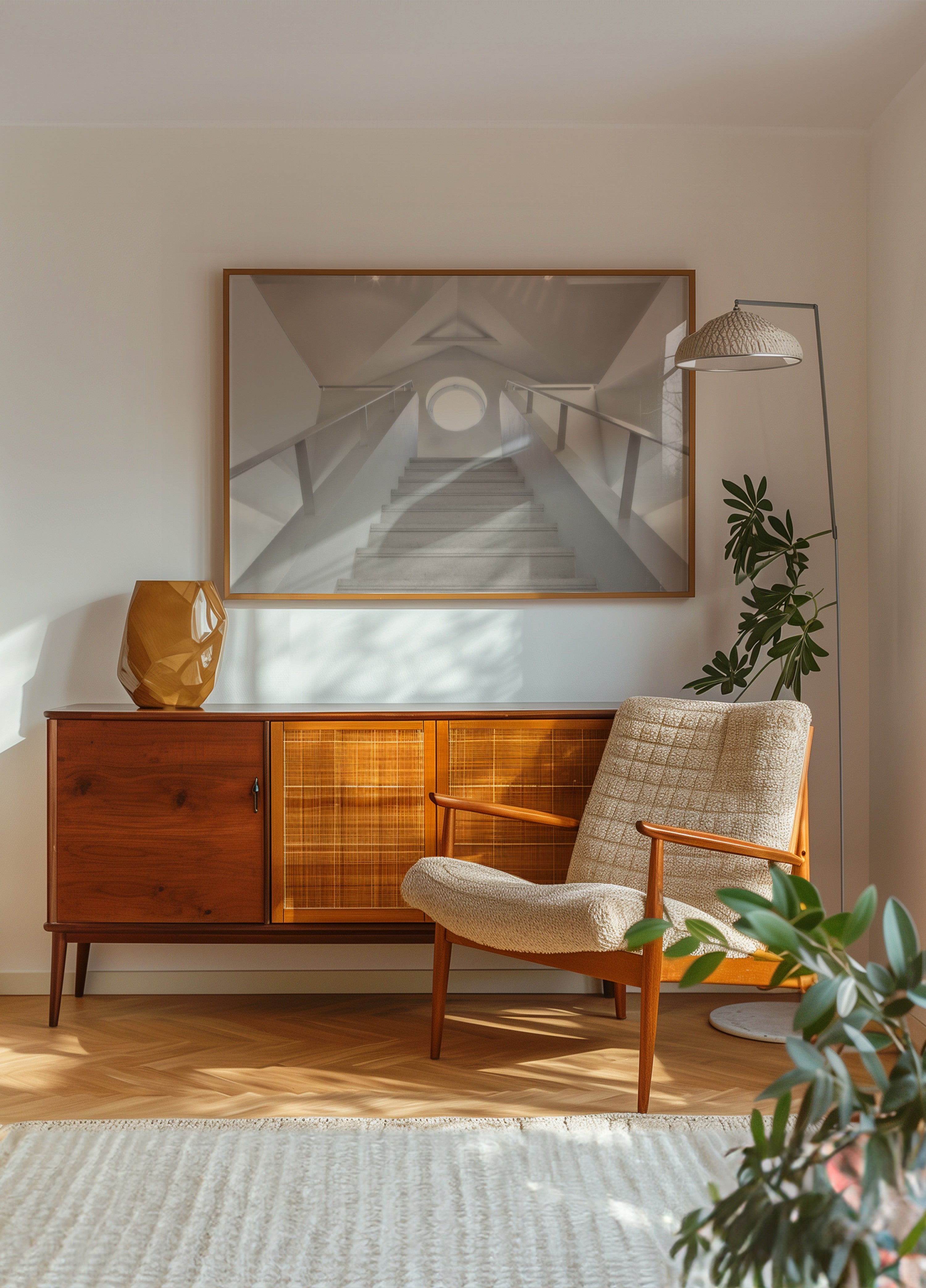 Geometrischer weißer Aufstieg