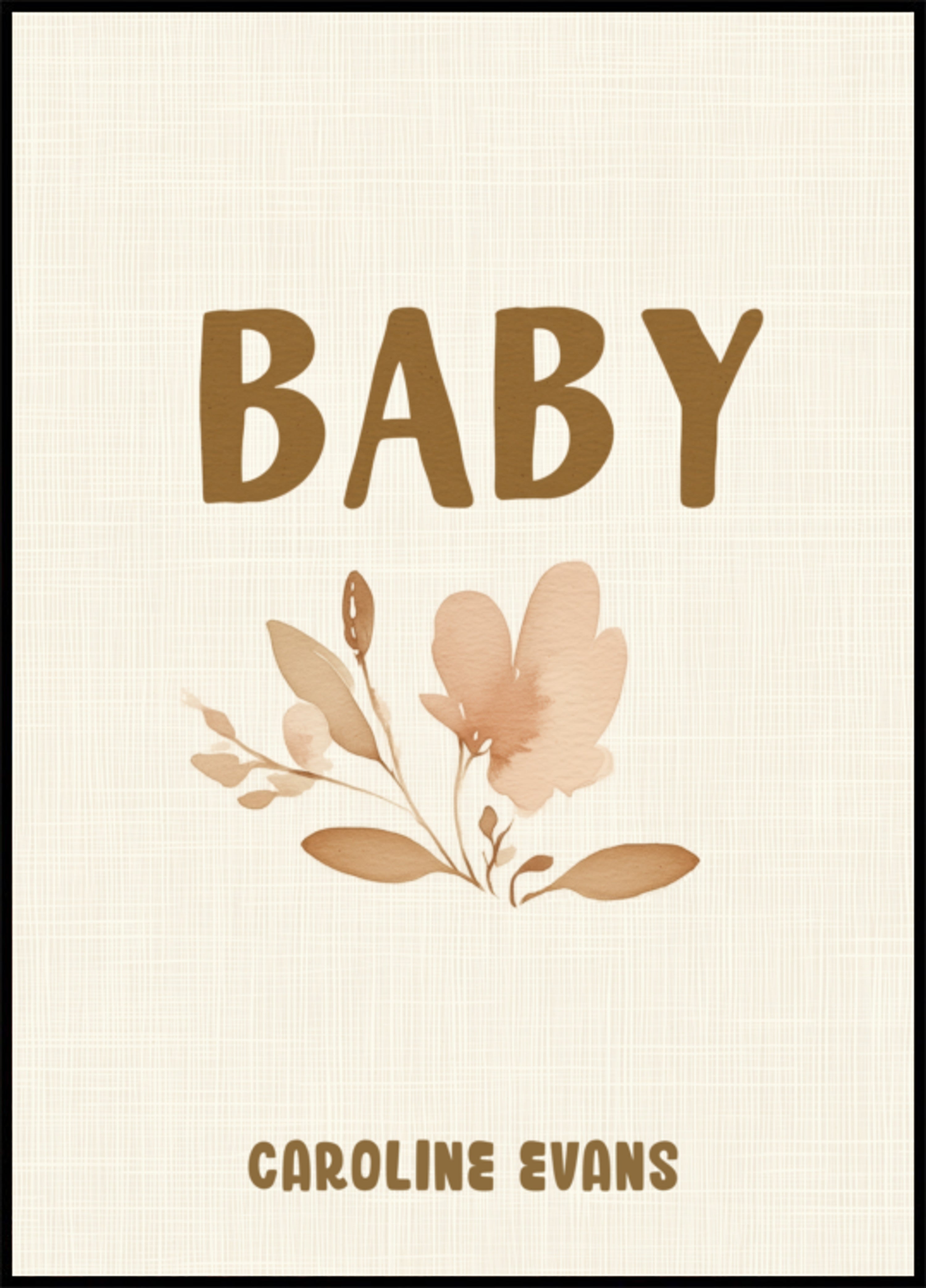 Nicht personalisierte Blumen-Babynamen-Wandkunst