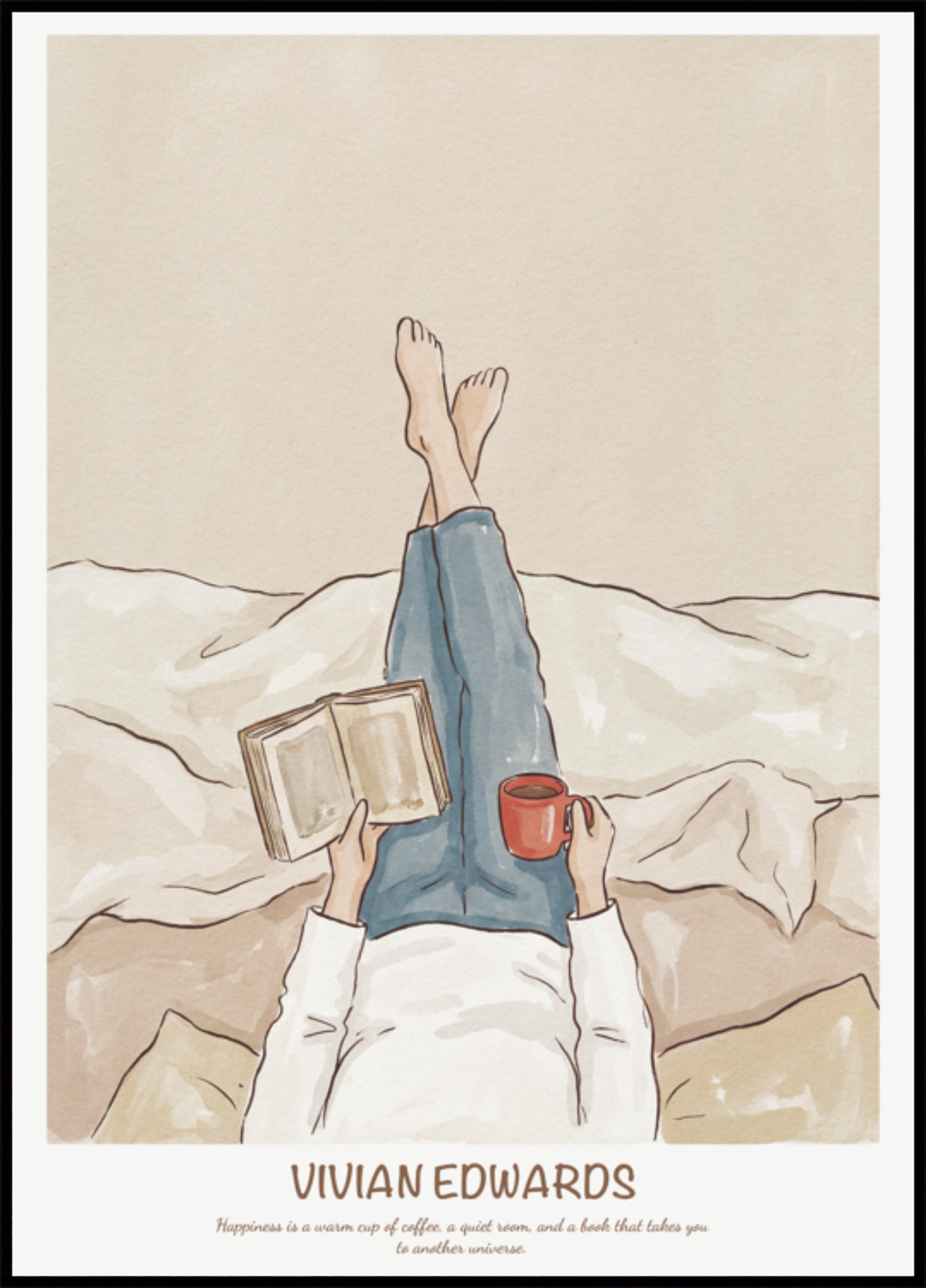 Kaffee und LesenIllustration