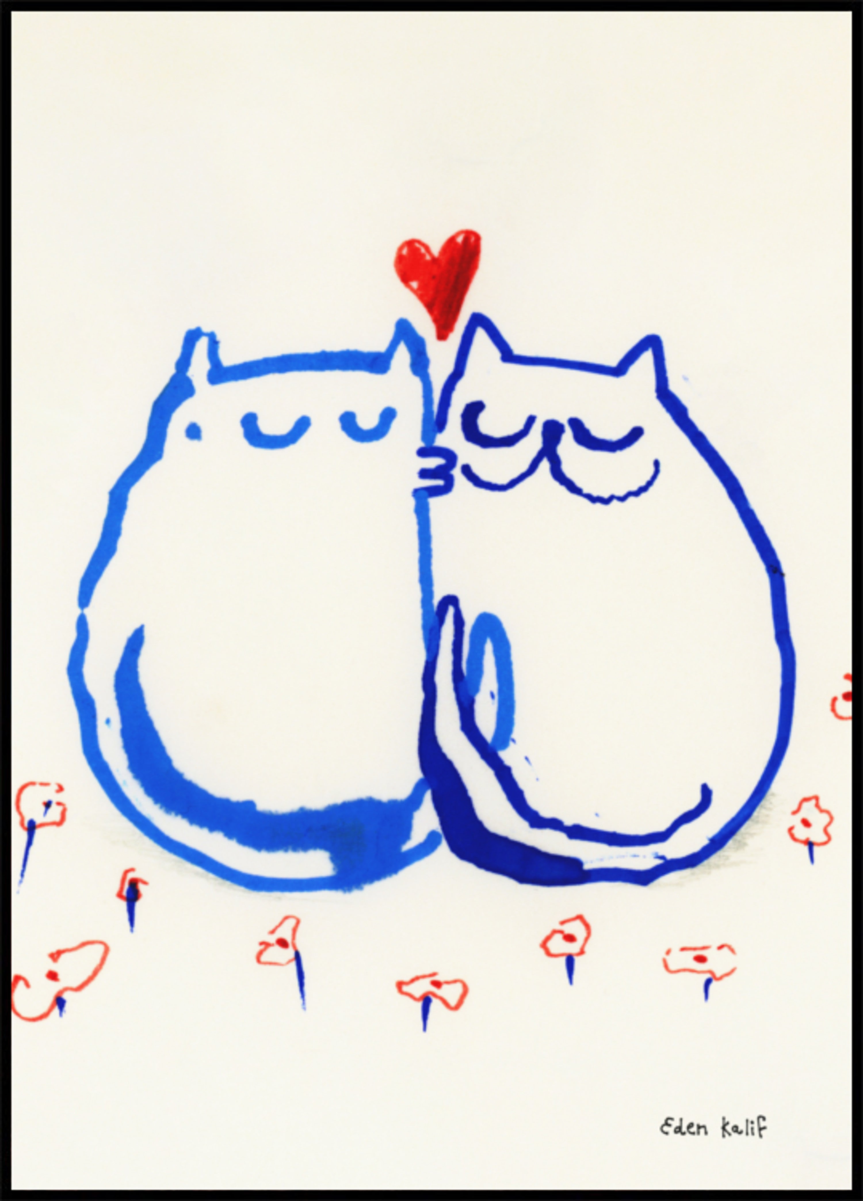 Liebevolle Katzen