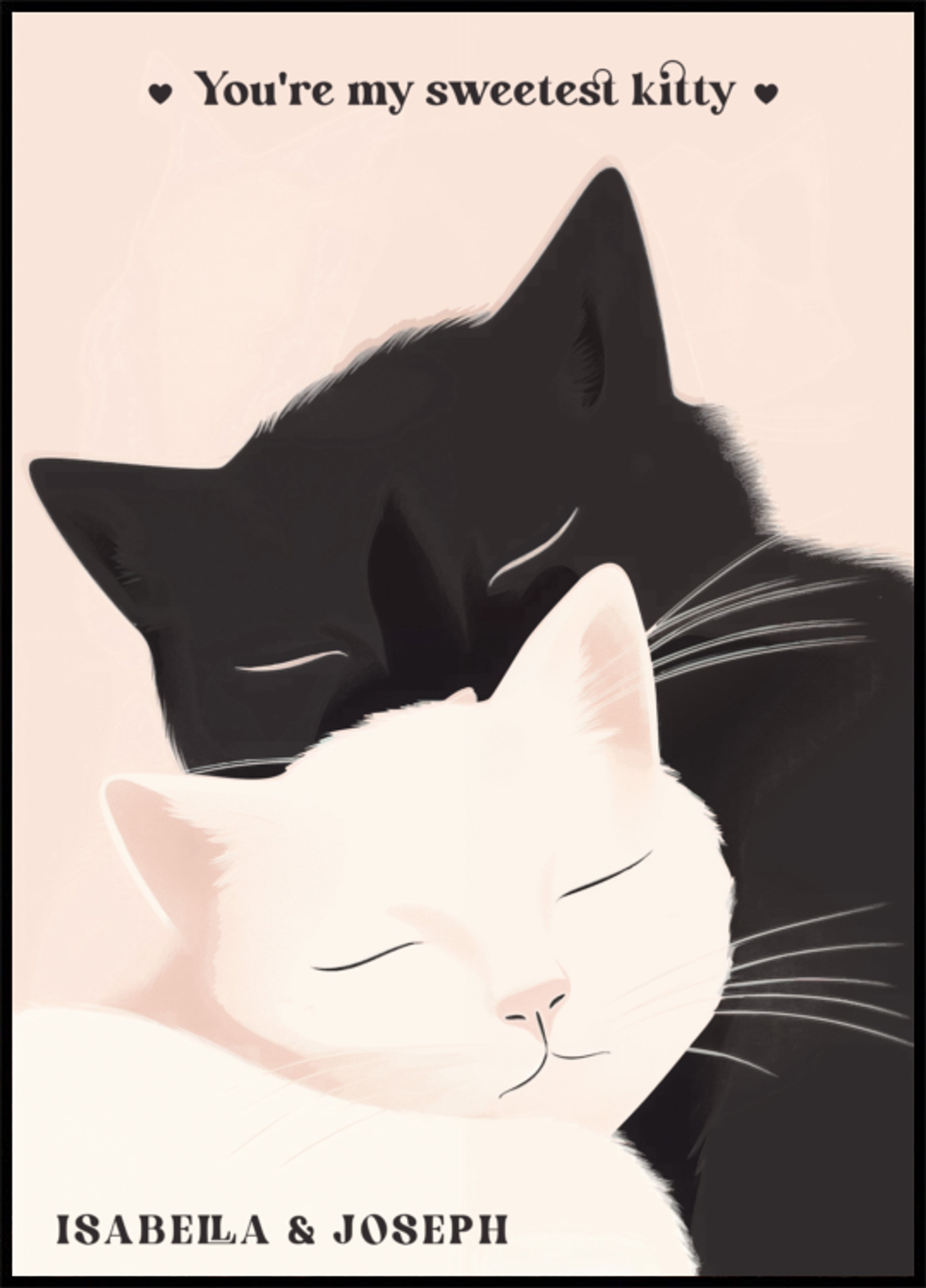 Unpersönliche Illustration der Katzenliebe
