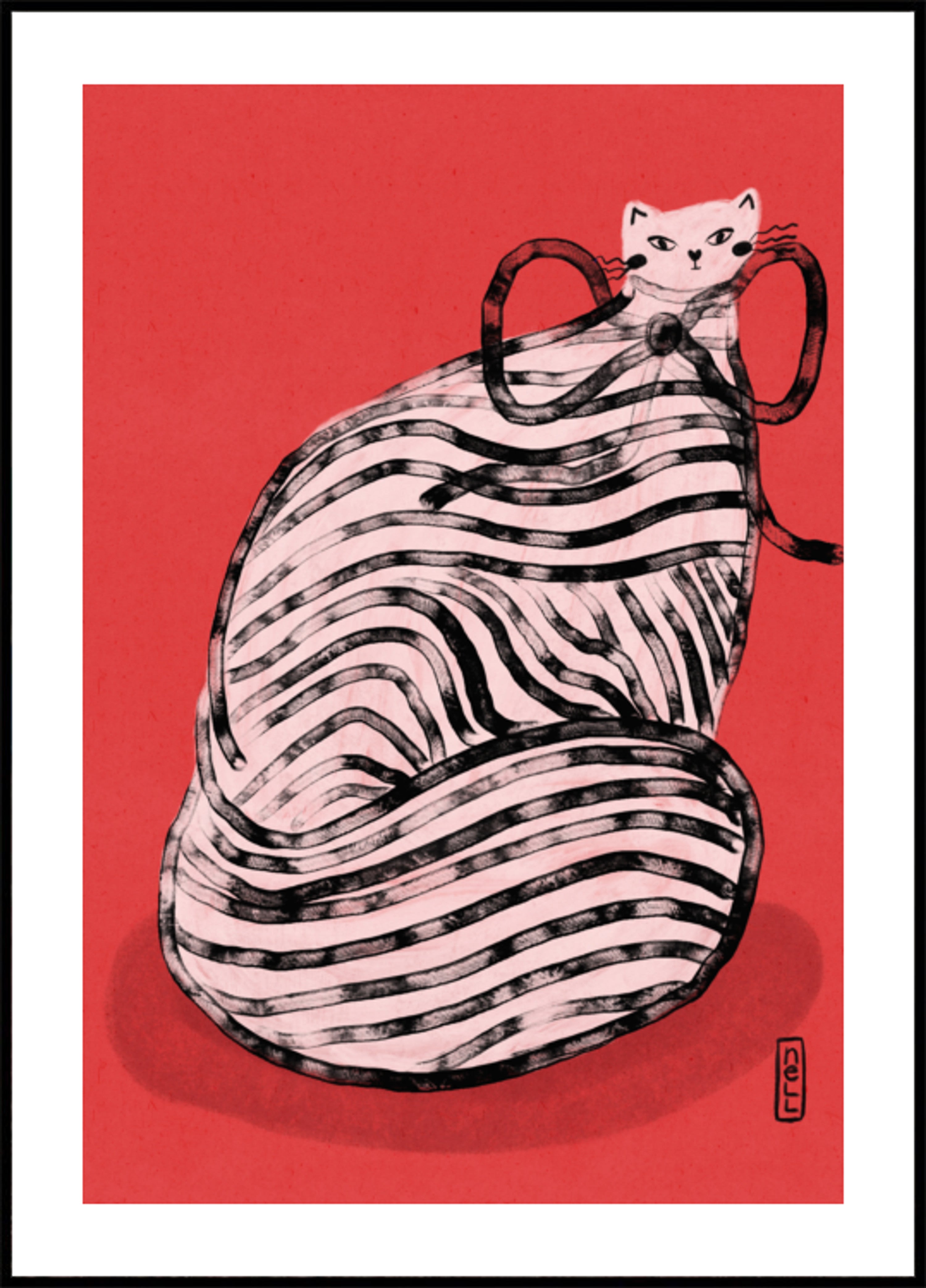 Wunderliche rot gestreifte Katze