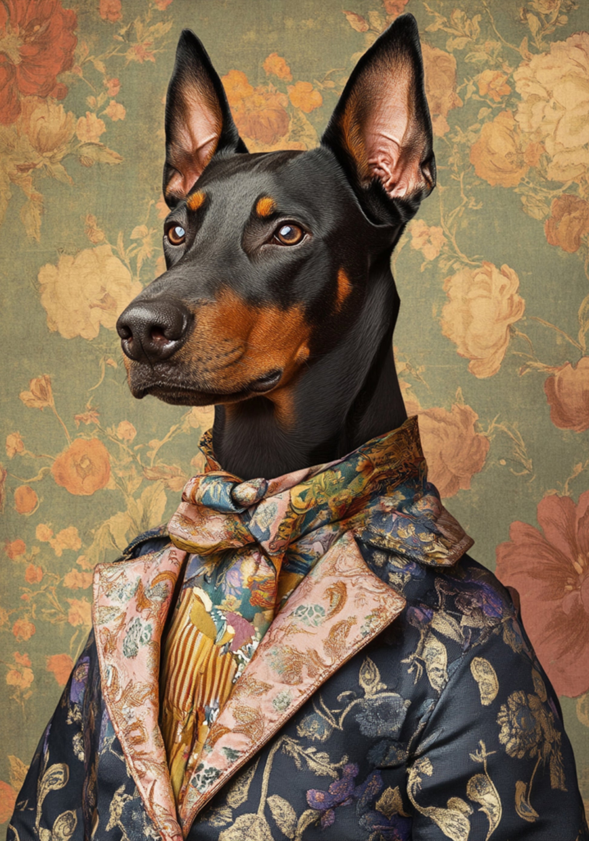 Eleganter Dobermann-Gentleman