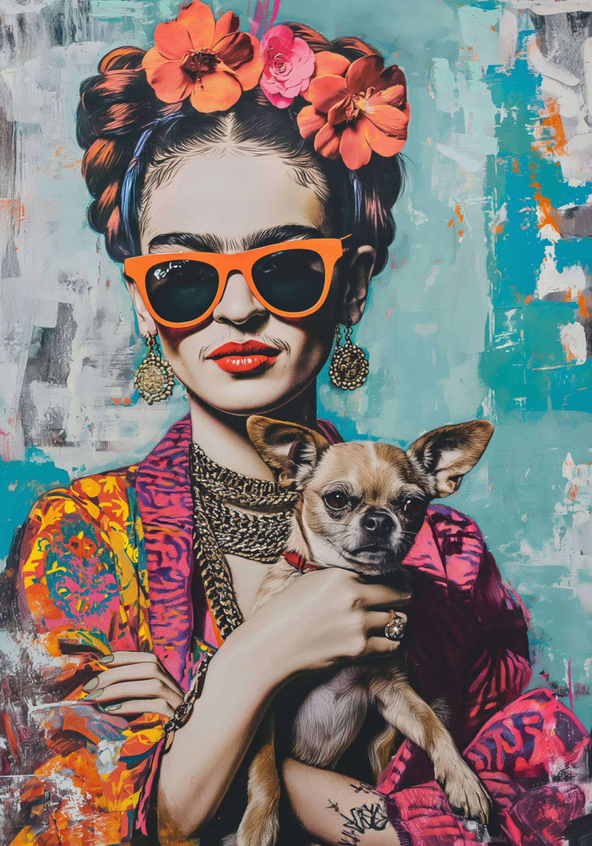 Bunte Porträt-Chihuahua