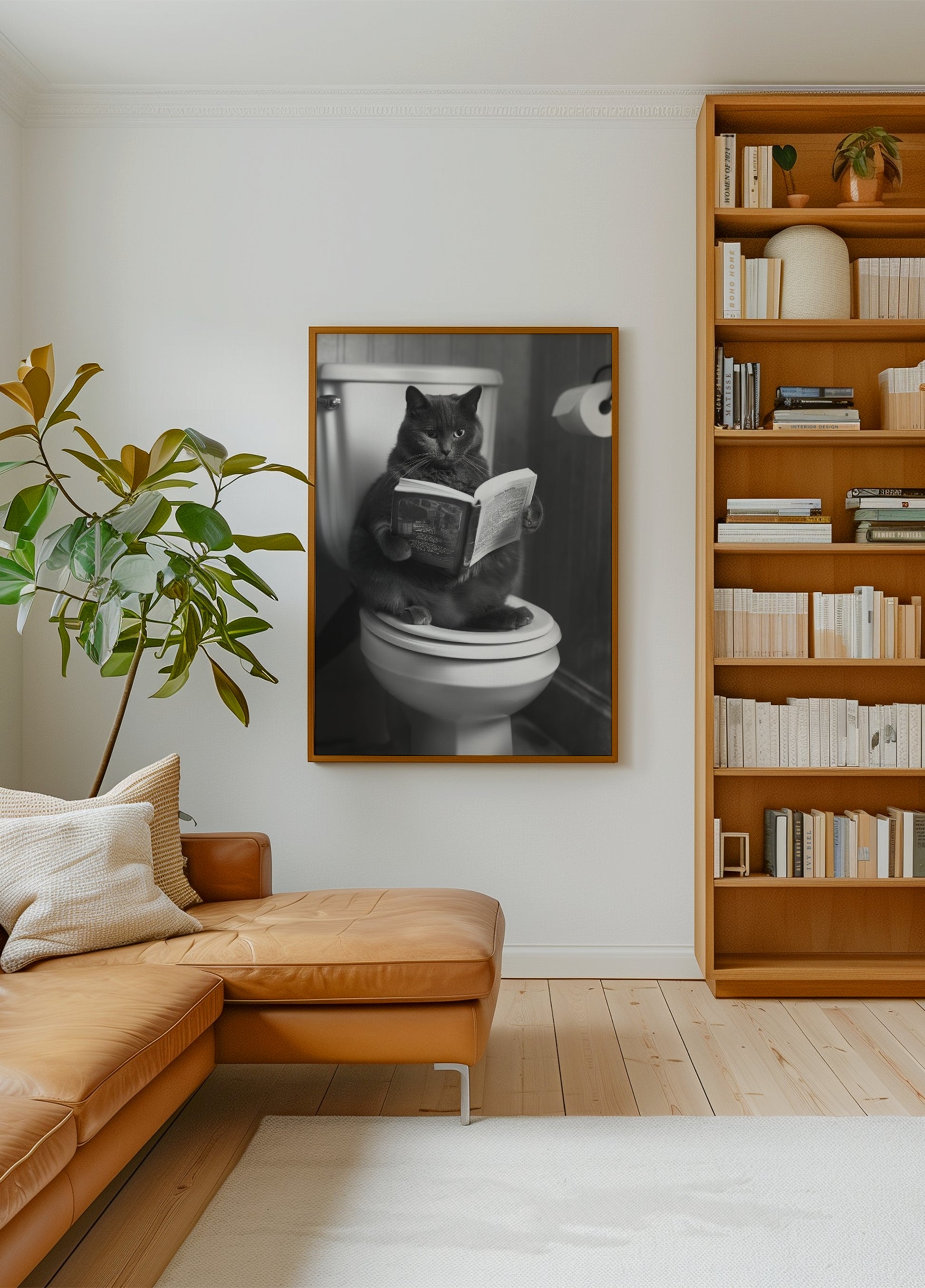 Plus Size Kitty auf dem Klo