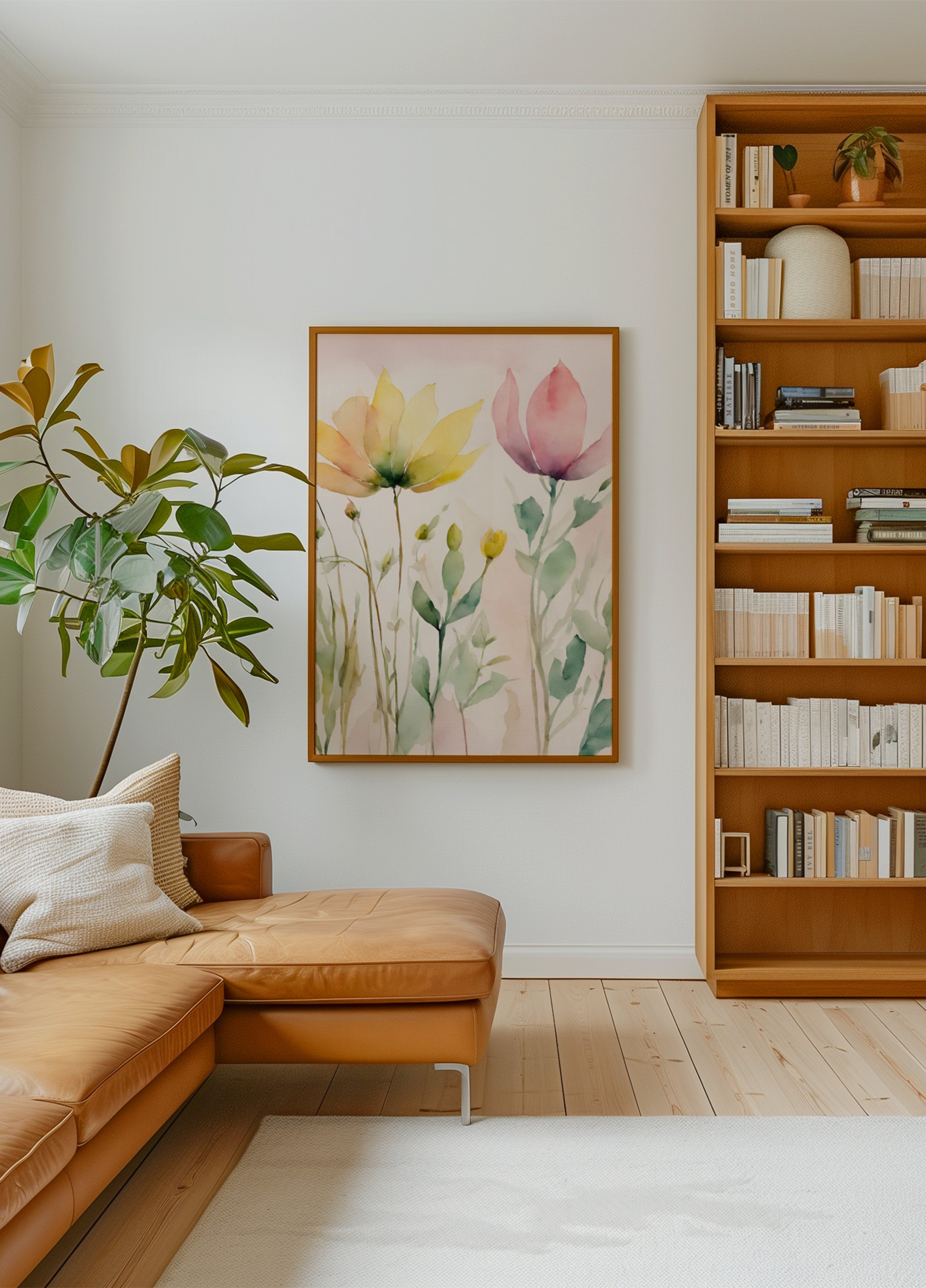 Weiche Aquarellblumen