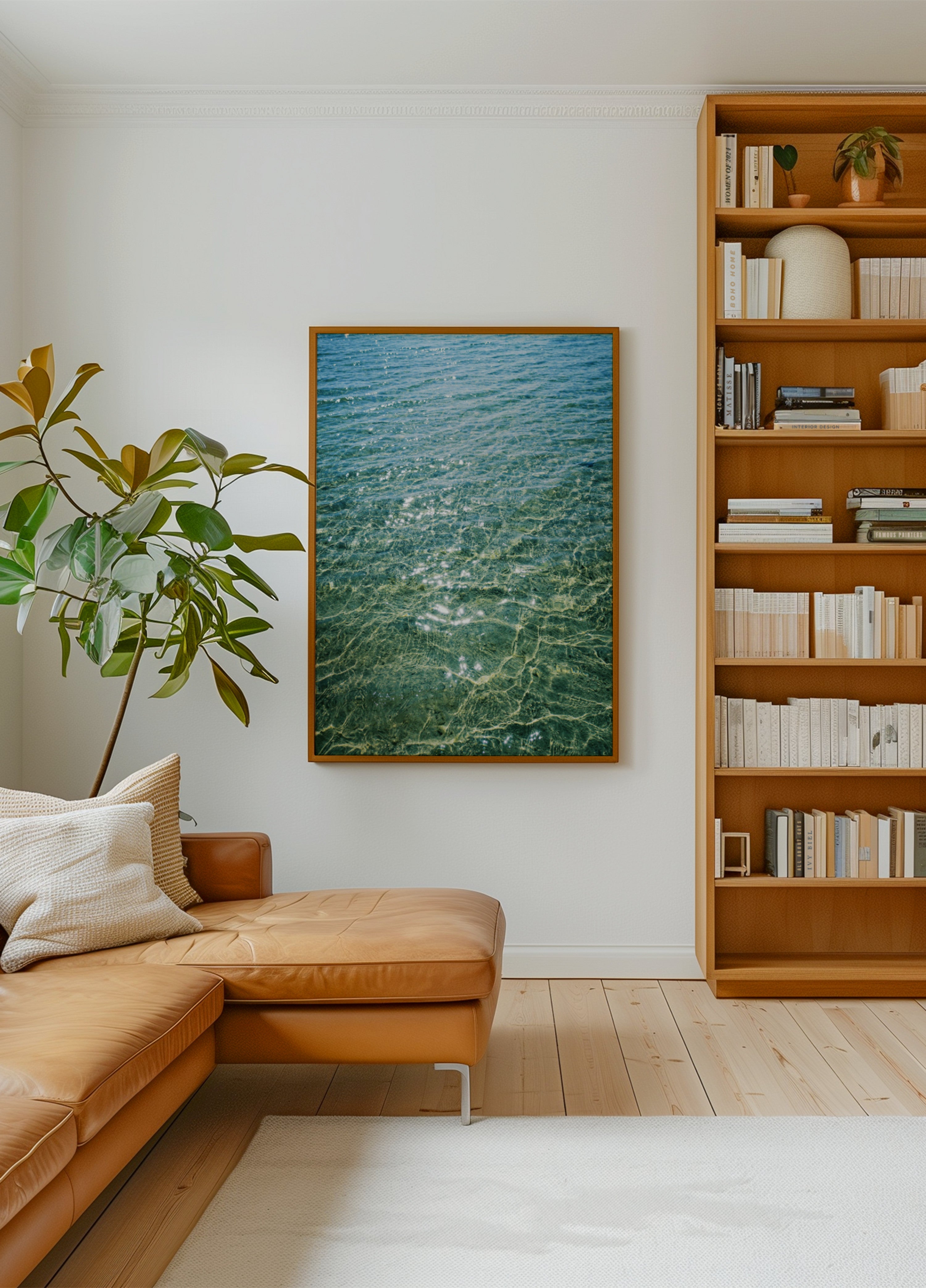 Sonnenlicht auf klarem Wasser