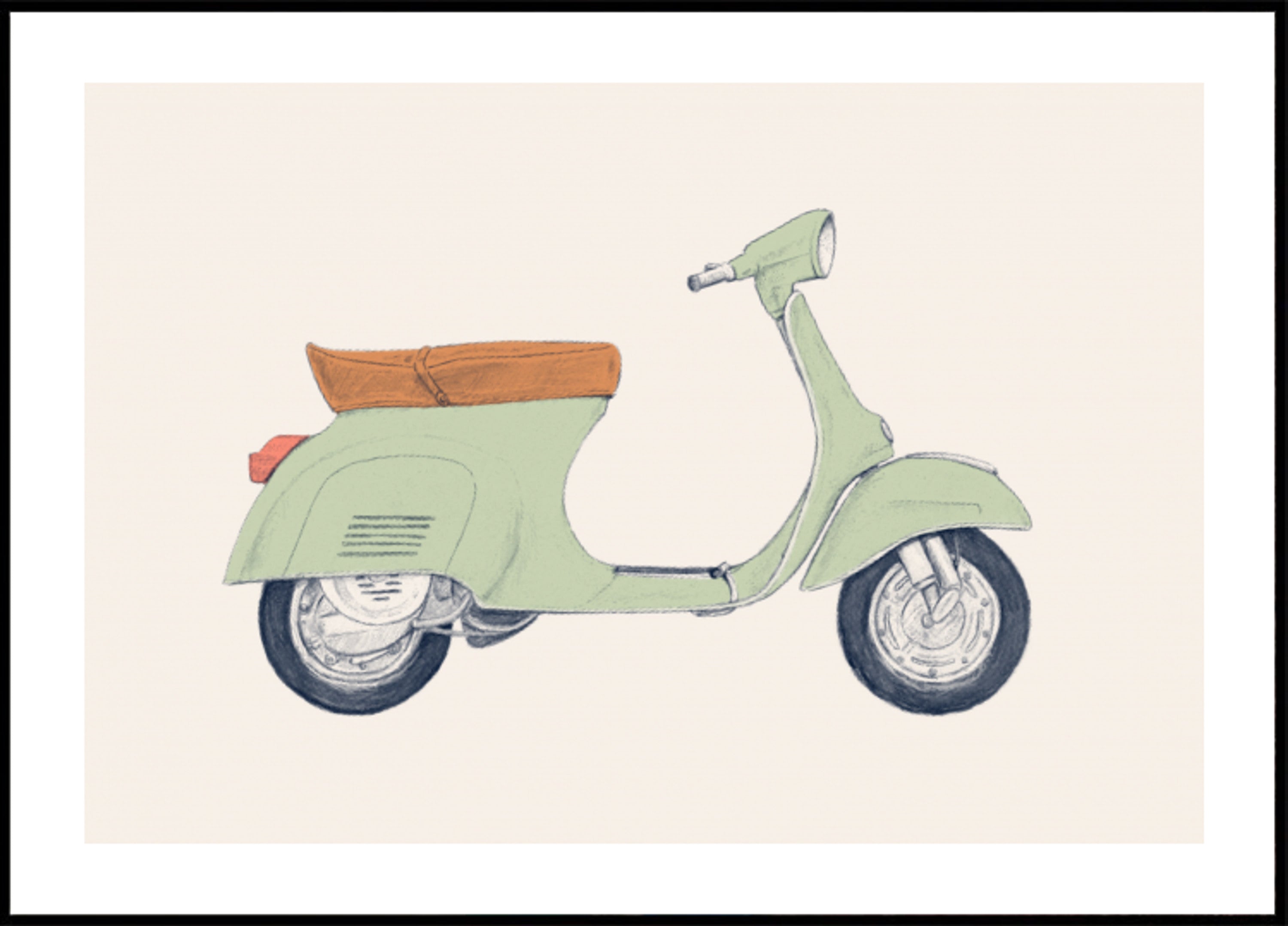 Vintage grüner Roller