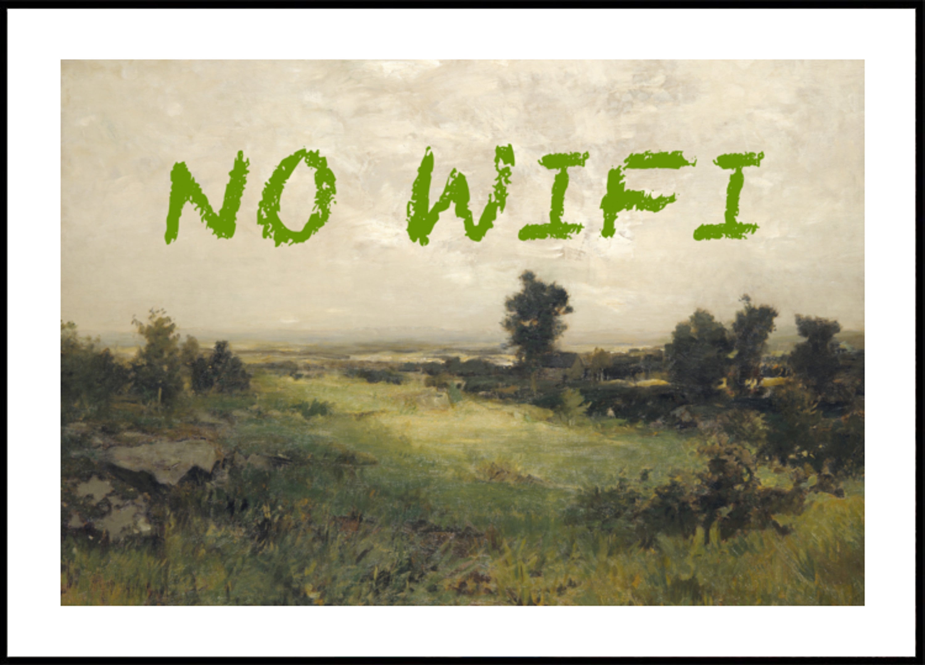 Klassische Landschaft, kein WLAN