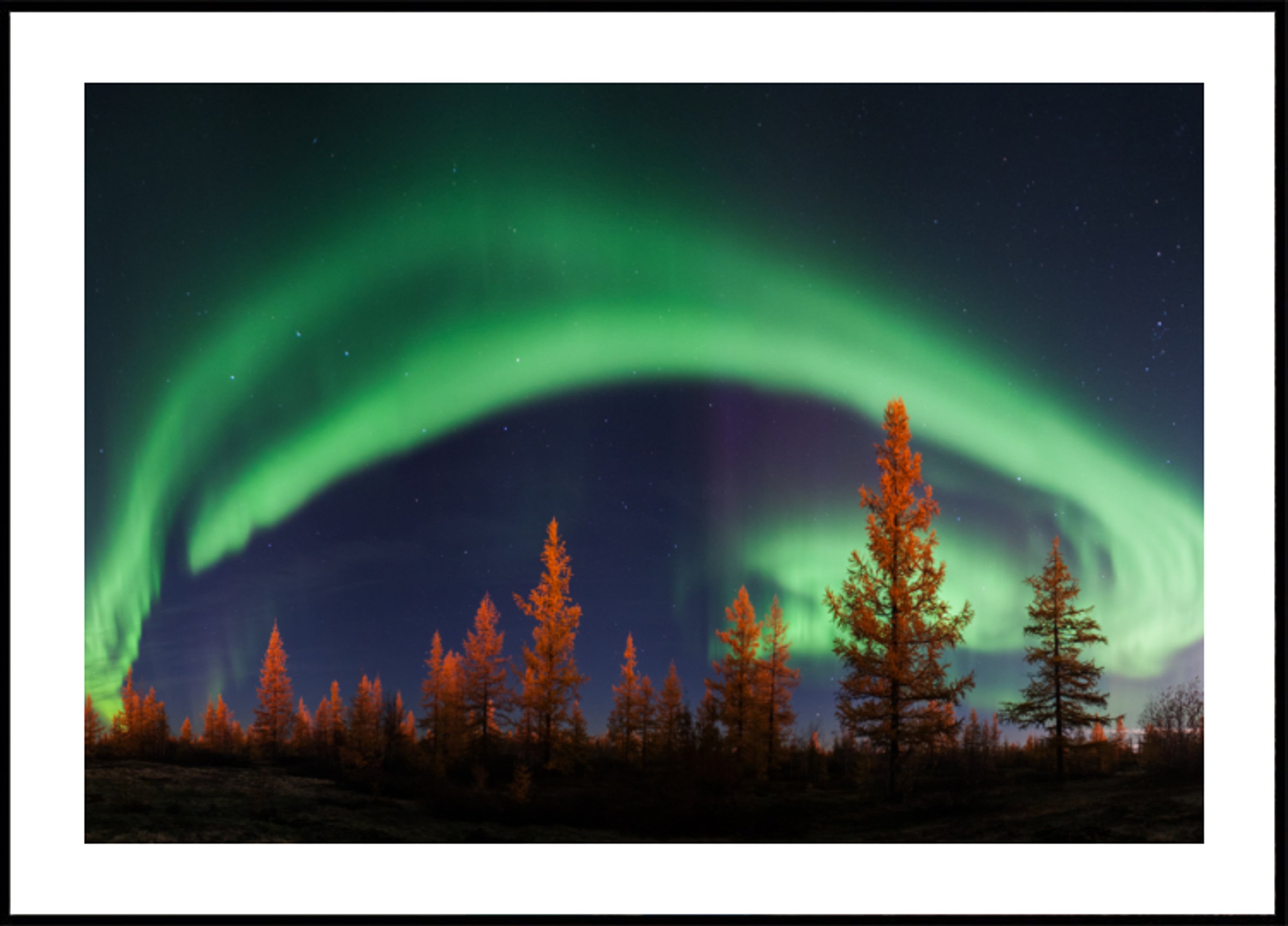 Lebendiger Aurora-Nachthimmel