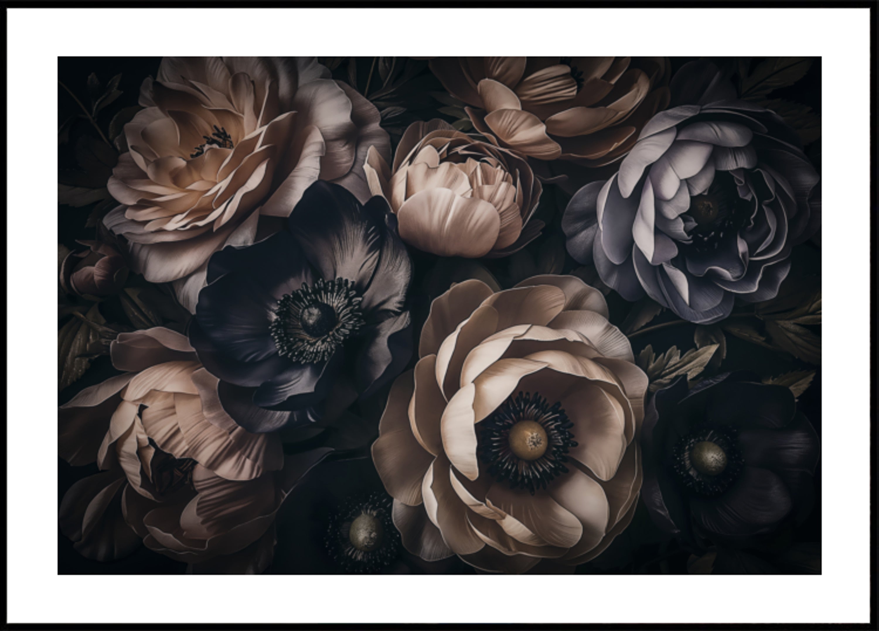 Elegante dunkle Blüten