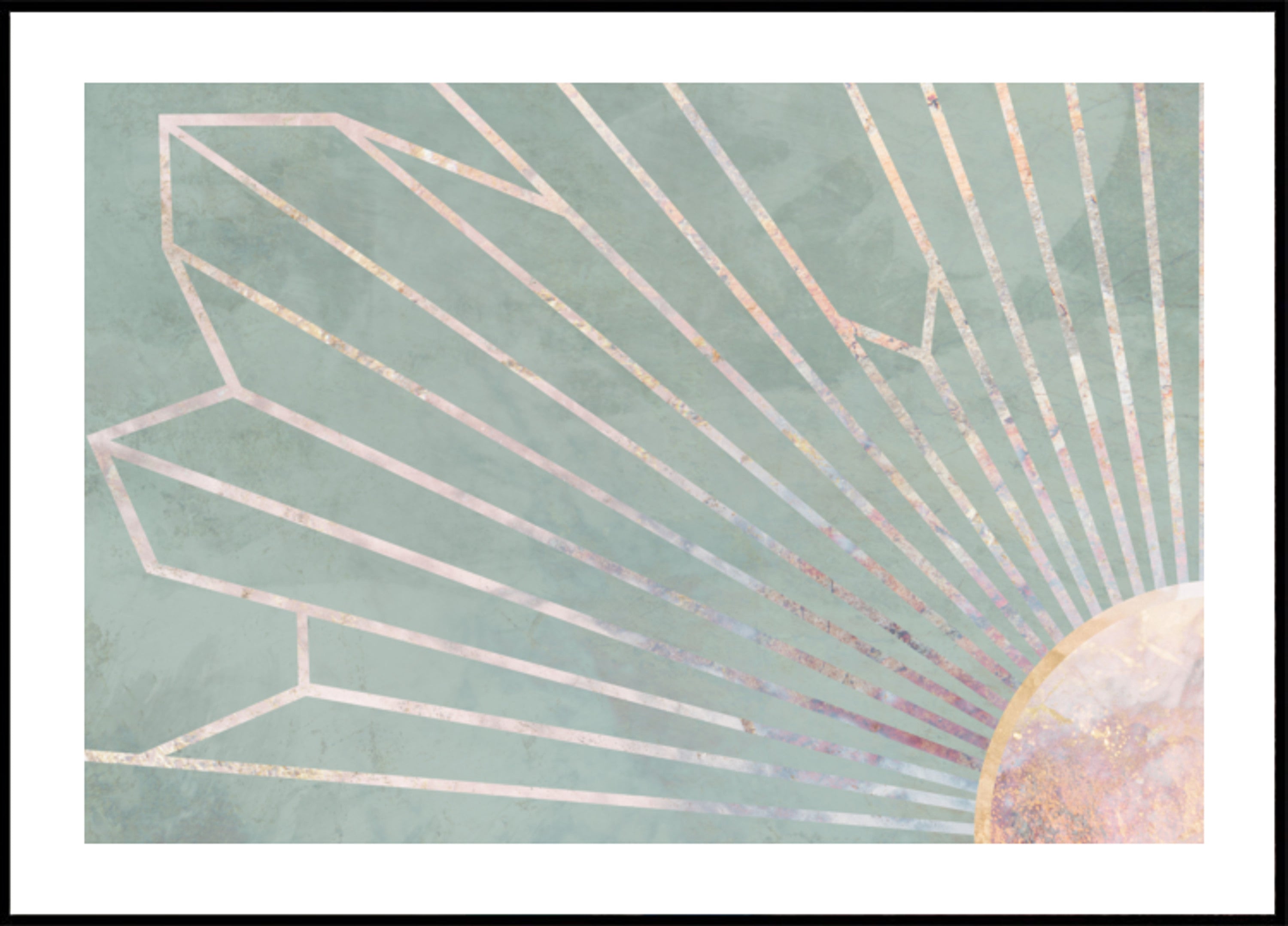 Eleganter geometrischer Sonnendurchbruch