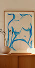 Blue Contour Nude Plakat - Posterbox