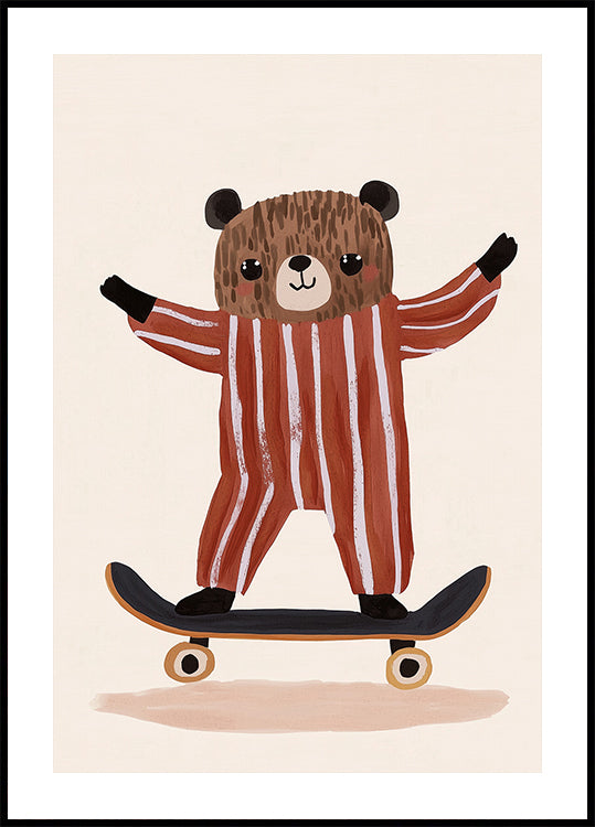 Skater Bear Joy - Posterbox