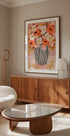 Striped Vase Blooms Plakat - Posterbox