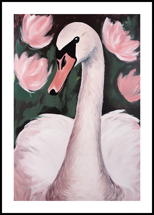 Swan In The Pond - Posterbox