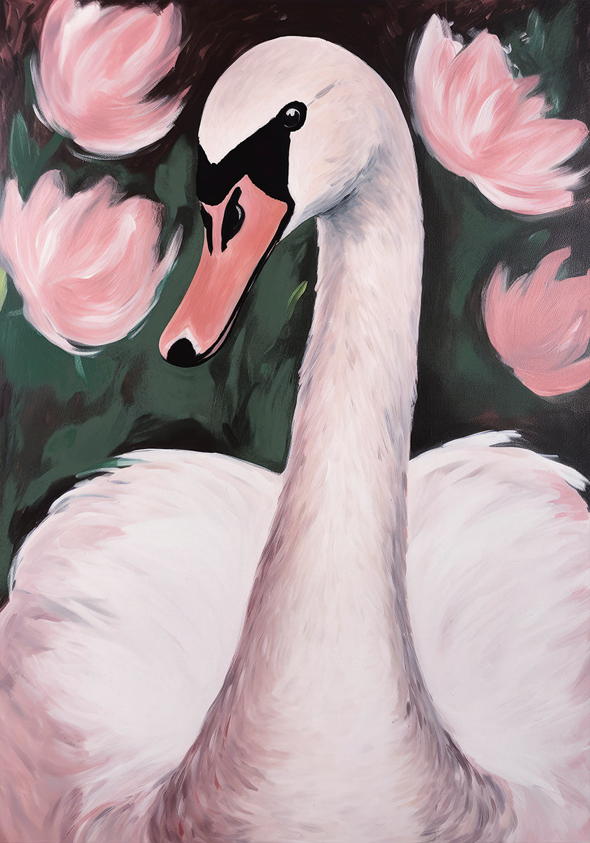 Swan In The Pond - Posterbox