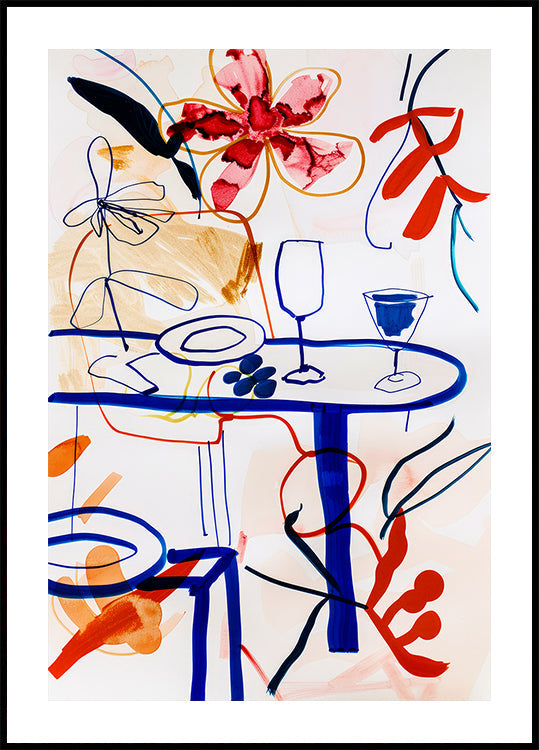Vibrant Table Scene - Posterbox