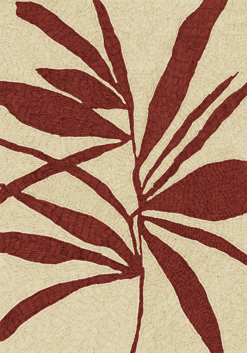 Red Leaf Silhouette Plakat - Posterbox