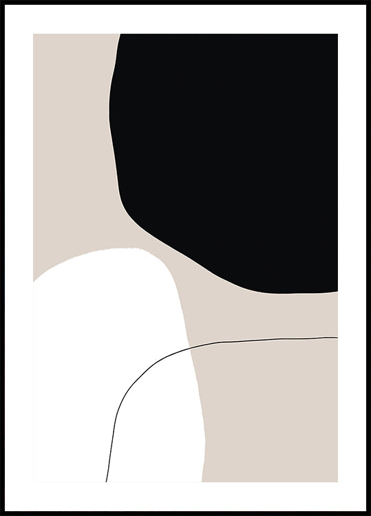 Monochrome Shapes Plakat - Posterbox