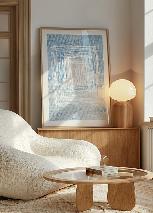 White Linear Patterns With Geometric Design - Posterbox