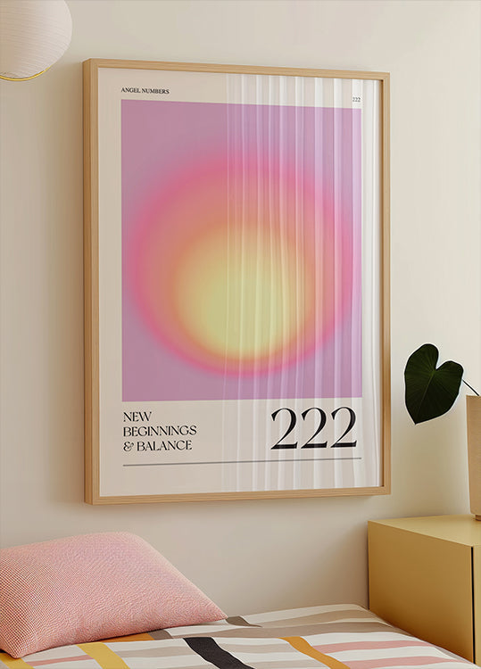 Gradient with Soft Pink and Yellow Hues Plakat - Posterbox