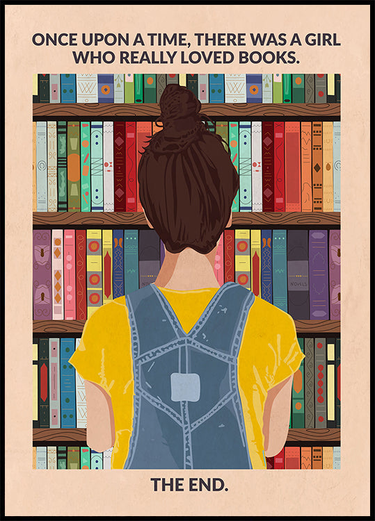 Book Girl (brunette) Plakat - Posterbox