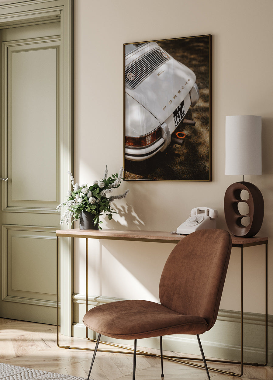Weißes Porsche 911 Poster - Posterbox.dk