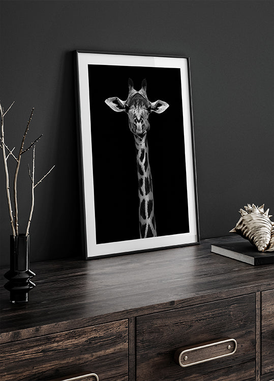 Giraffe Portrait Plakat - Posterbox