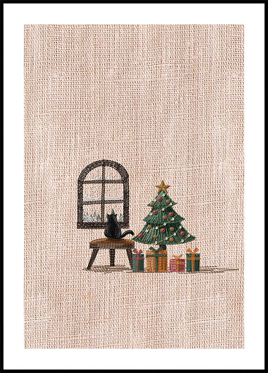 Cat in Cozy room Plakat - Posterbox